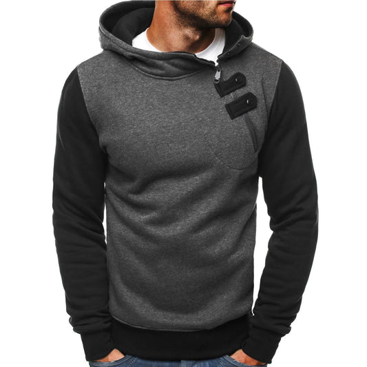 Autumn Winter Hoodies For Men Handsome Long Sleeve Lace Up Hoodie