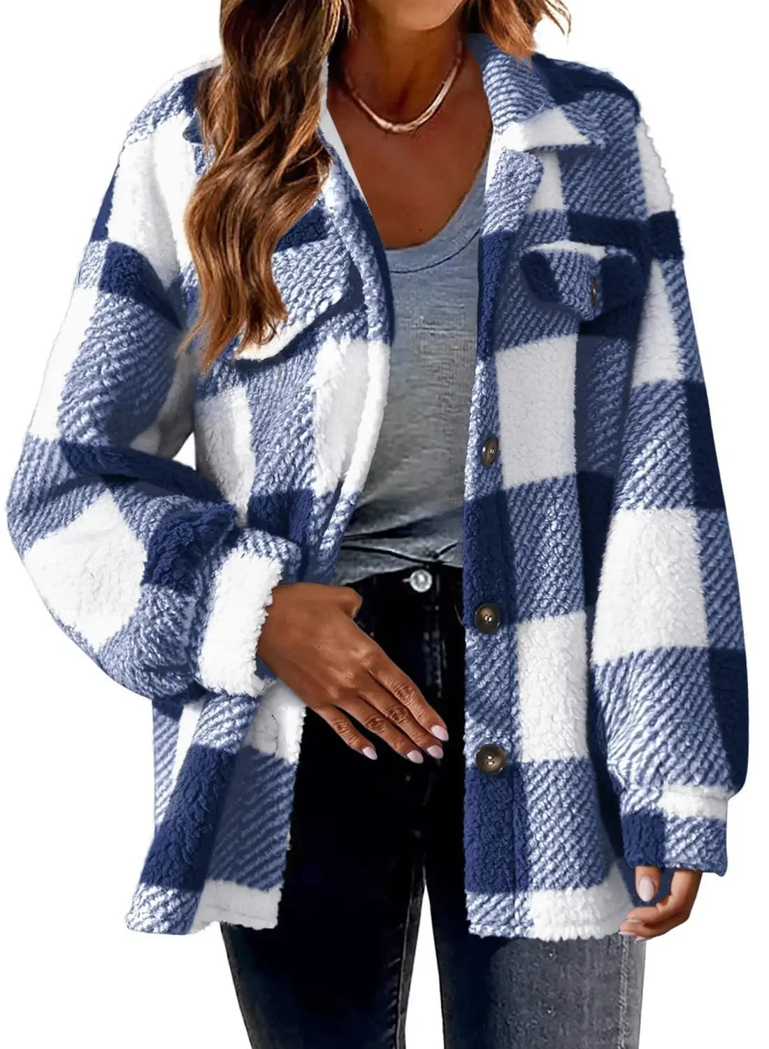 Women's Autumn and Winter Plaid Jacket