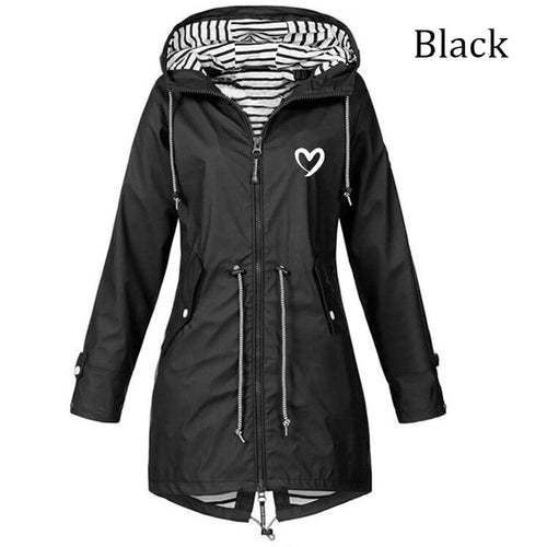 Autumn & Winter Women Outdoor Waterproof Rain Jacket Running Coat