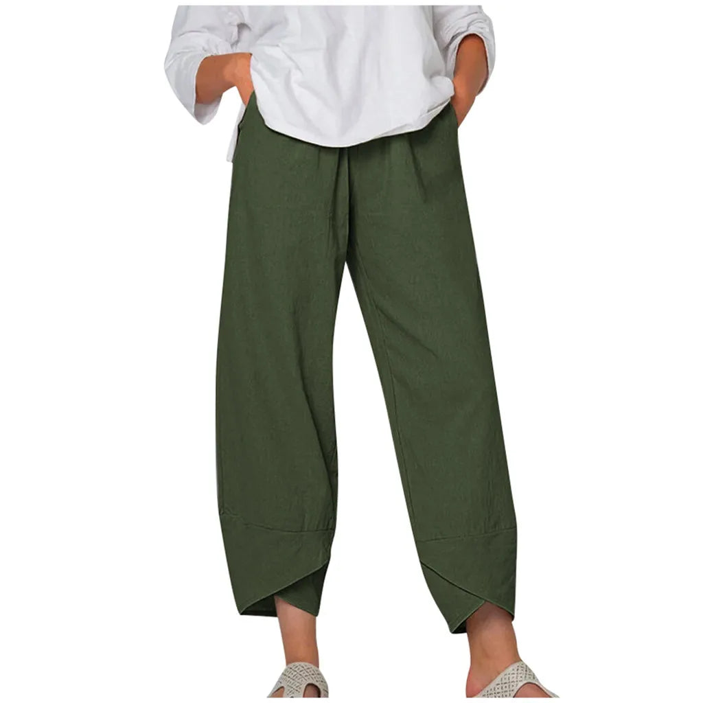 Women's Cargo Pants- Baggy Casual High Waist