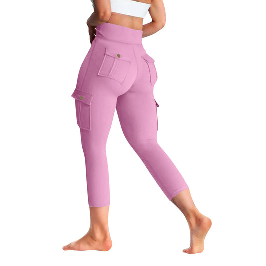 Lift leggings- Casual High Waist Solid Women's Cargo