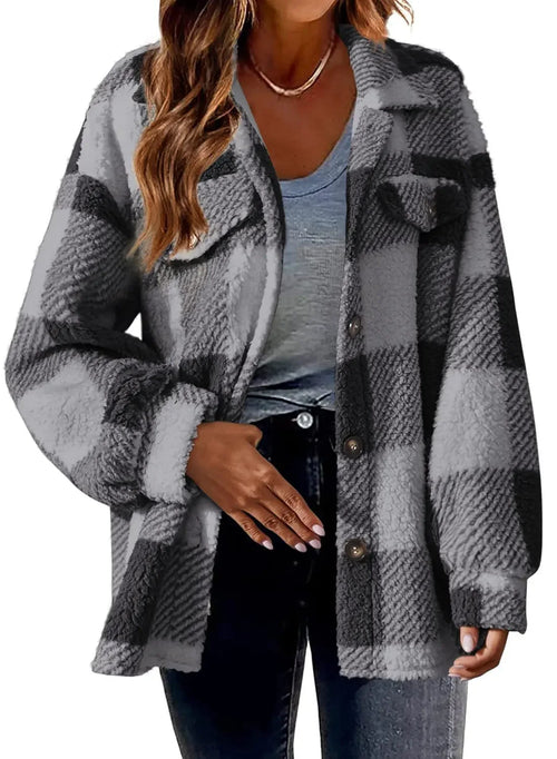 Women's Autumn and Winter Plaid Jacket