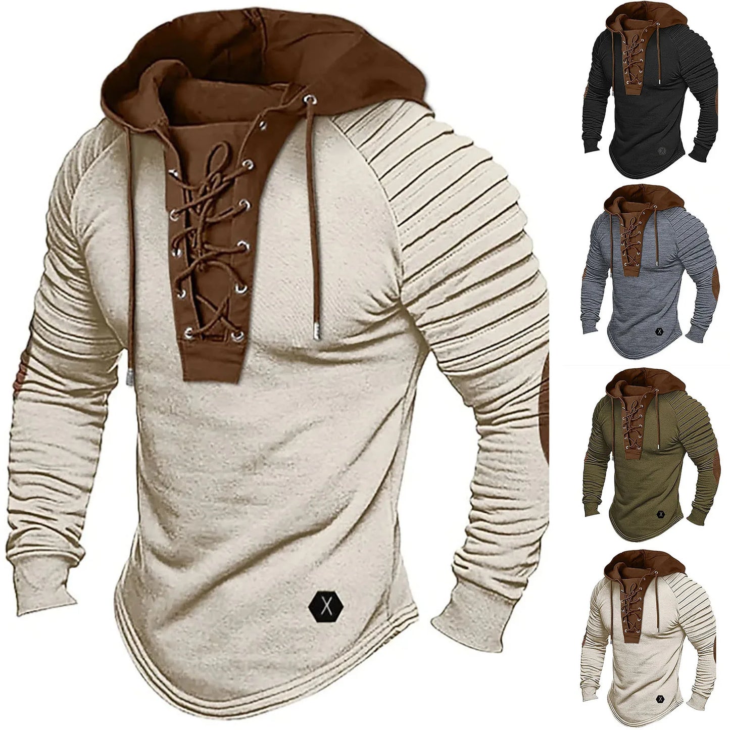 Men's Long Sleeve Fashion Hoodie with Pull Closure