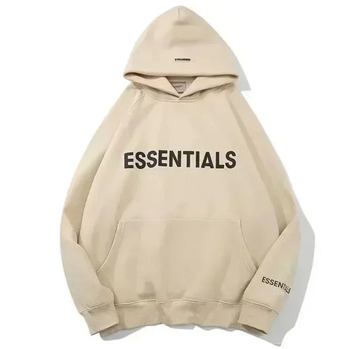 Essentials Hoodie 3D Rubber Letter Logo Sweatshirt High Quality Hip