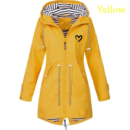 Autumn & Winter Women Outdoor Waterproof Rain Jacket Running Coat