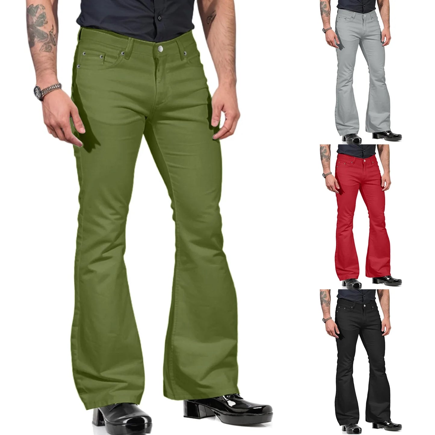 Men's Casual Solid Color Pocket Suit Pant