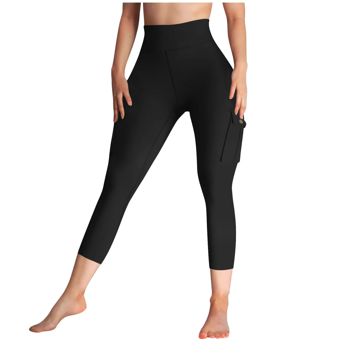 Lift leggings- Casual High Waist Solid Women's Cargo