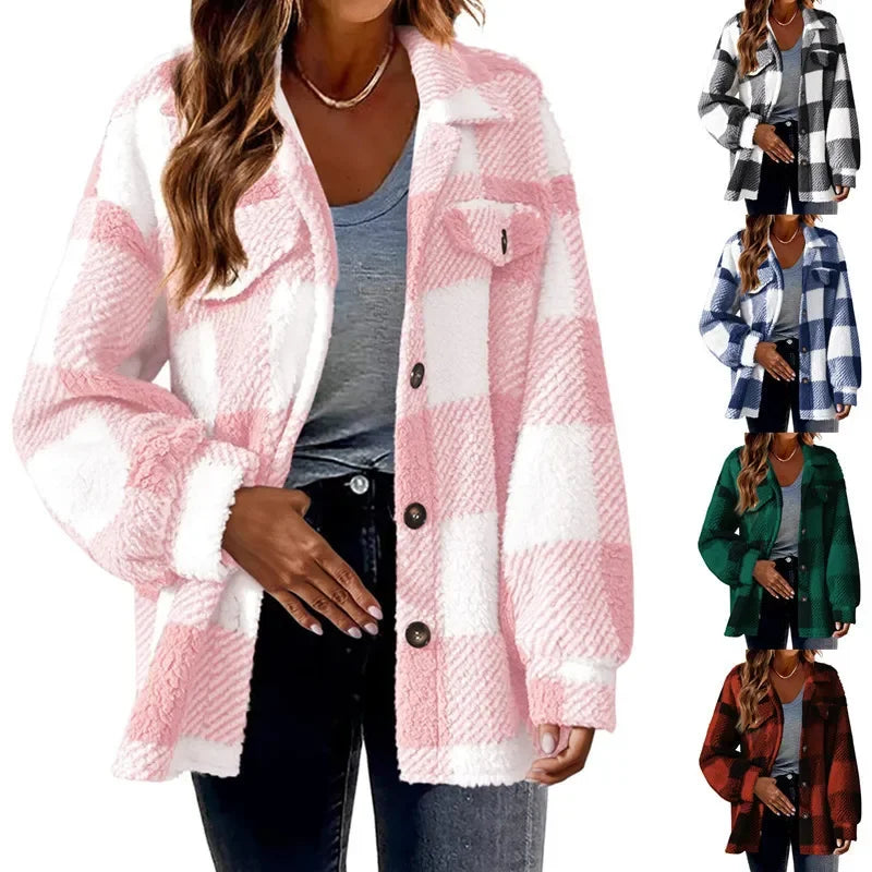 Women's Autumn and Winter Plaid Jacket