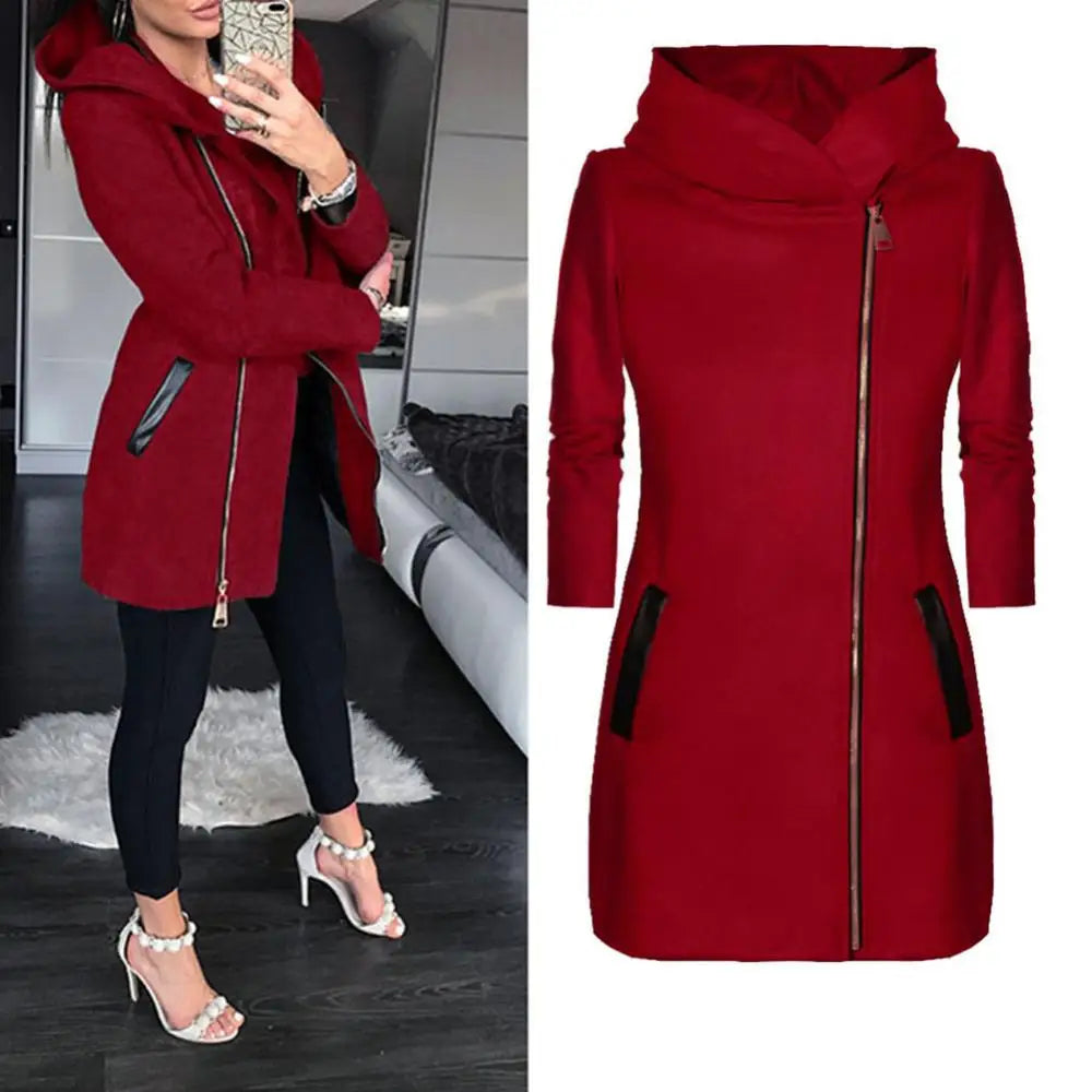 Womens Thick Wadded Hooded Coat