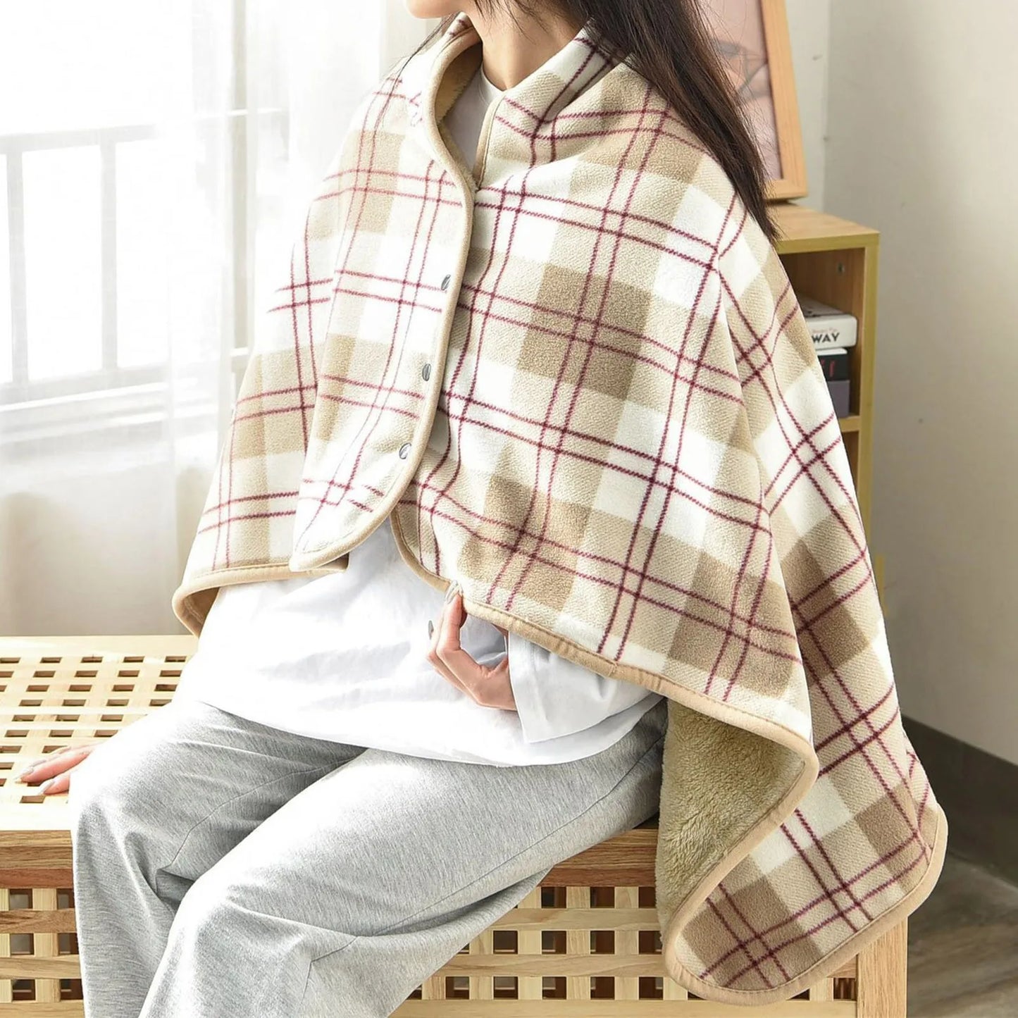 Wearable Soft Fleece Blanket Shawl