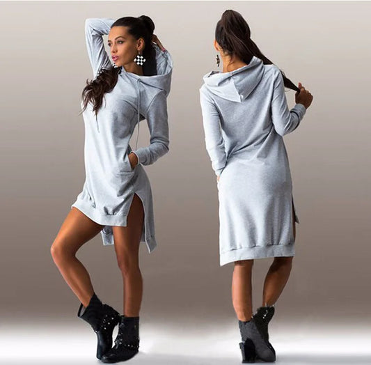 Women's Irregular Hooded Long Sleeve