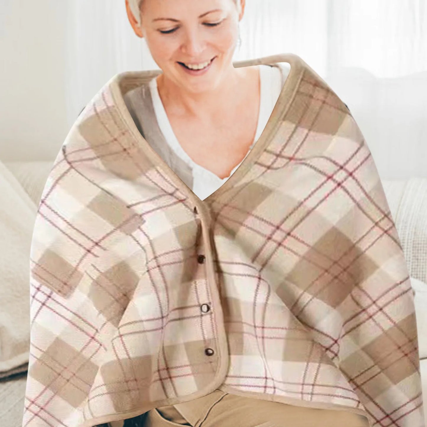 Wearable Soft Fleece Blanket Shawl