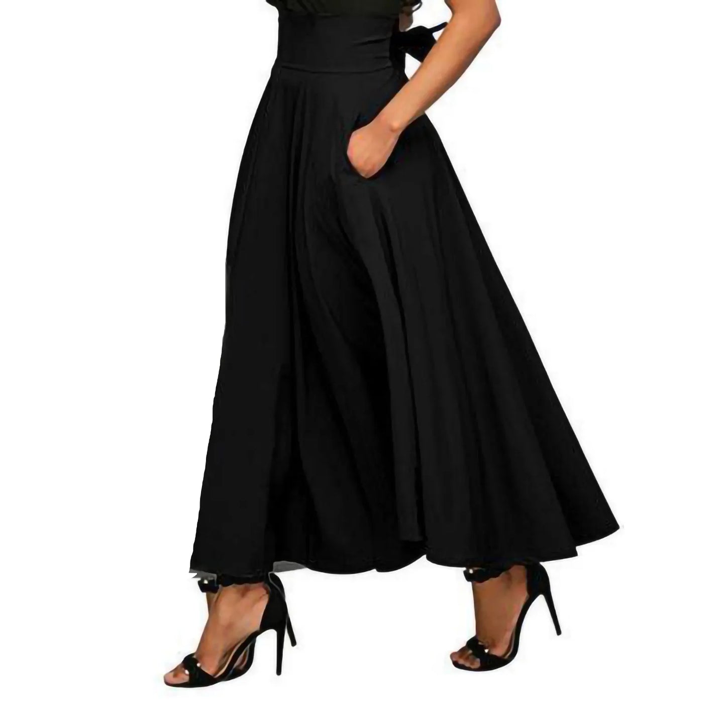 Women's High Waistband Long Skirt