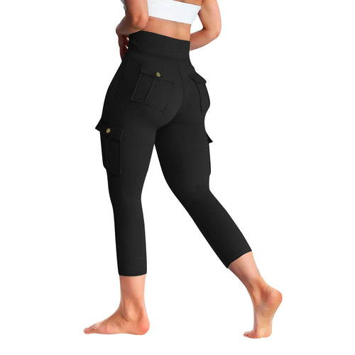 Lift leggings- Casual High Waist Solid Women's Cargo