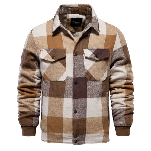 Men's Flannel Plaid Winter Jacket