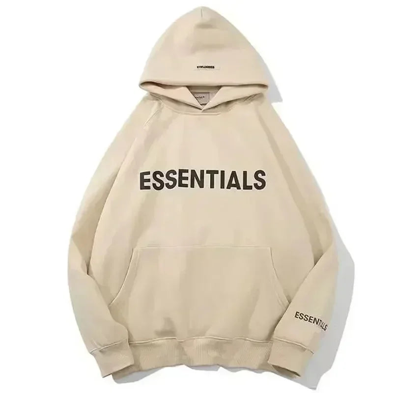 Essentials Hoodie 3D Rubber Letter Logo Sweatshirt High Quality Hip