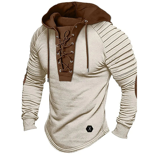 Men's Long Sleeve Fashion Hoodie with Pull Closure