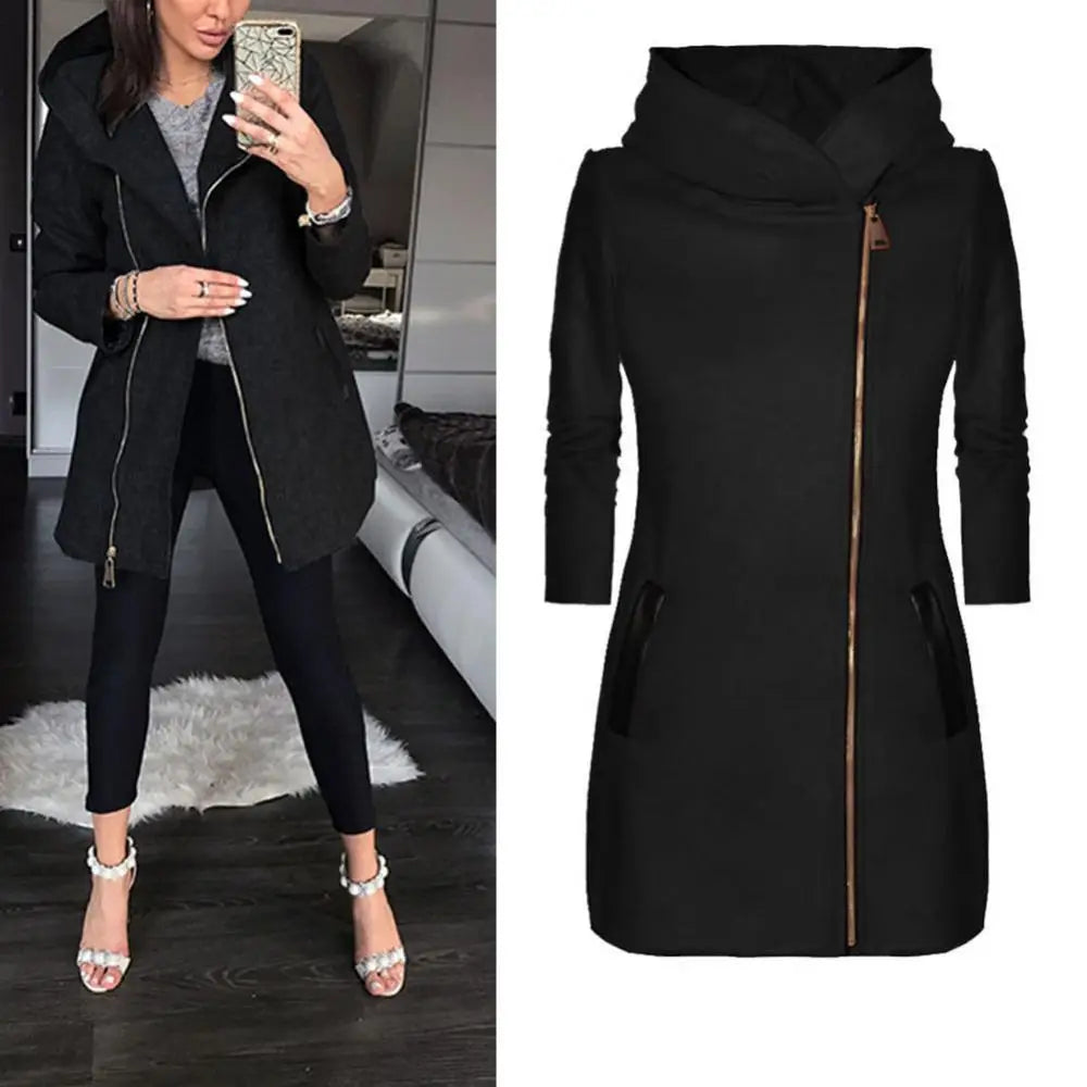 Womens Thick Wadded Hooded Coat