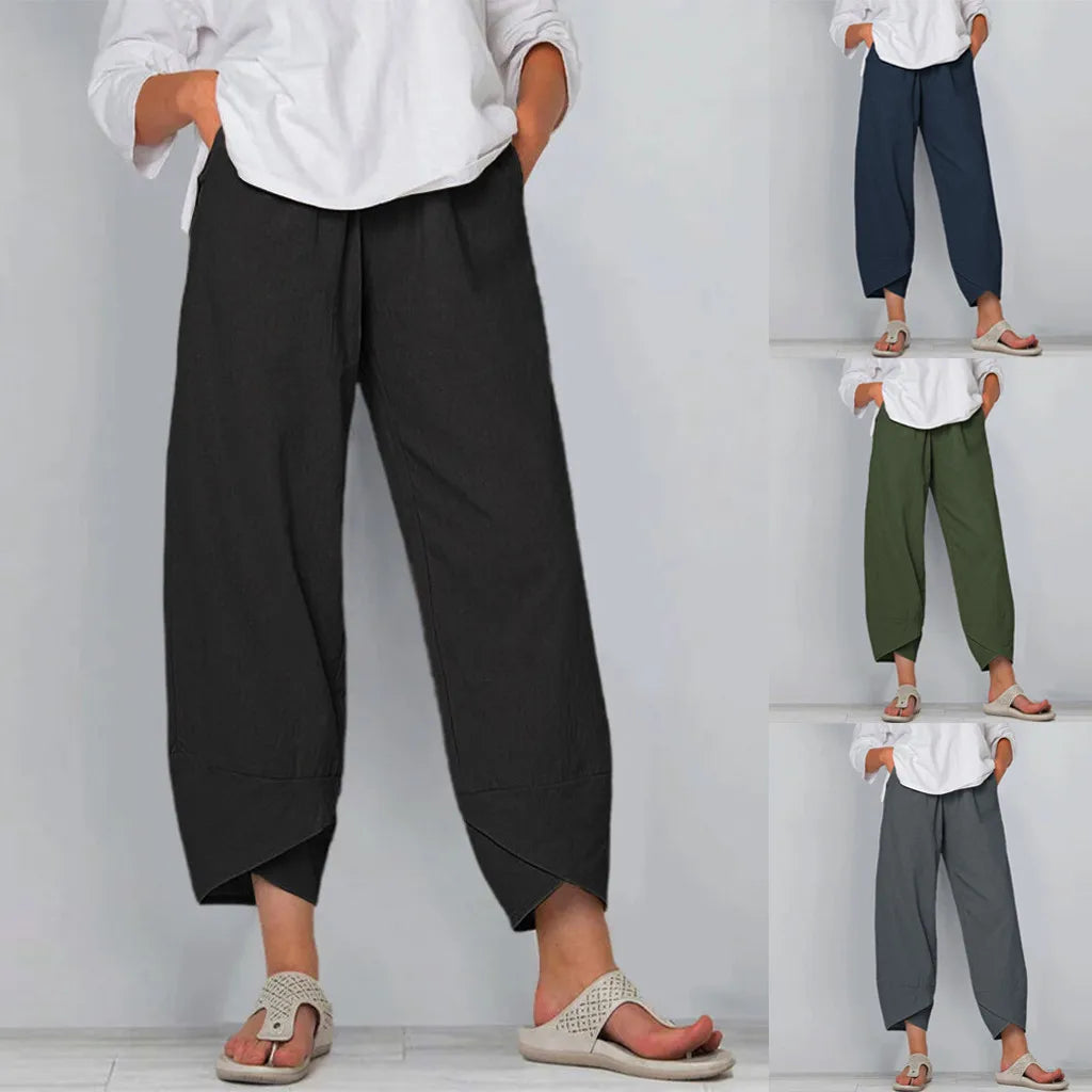 Women's Cargo Pants- Baggy Casual High Waist