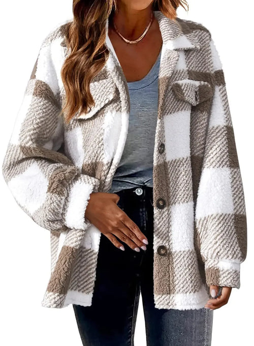 Women's Autumn and Winter Plaid Jacket