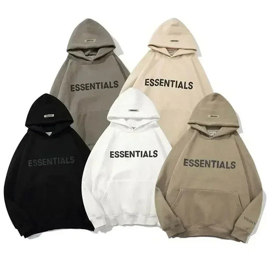 Essentials Hoodie 3D Rubber Letter Logo Sweatshirt High Quality Hip