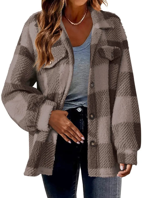 Women's Autumn and Winter Plaid Jacket