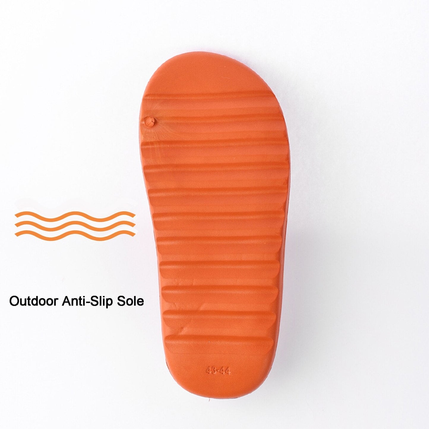 Platform Pillow Slides for Women - Orange Chunky Shower Slippers