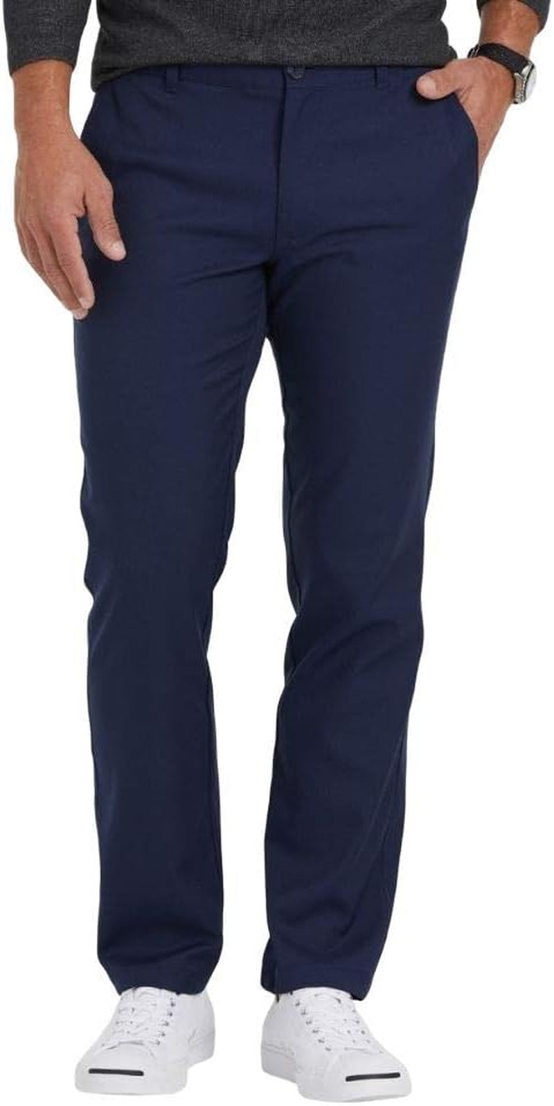 Mizzen + Main Men'S Baron Chino Pants - Stretch, Lightweight & Moisture-Wicking - Trim Fit, Navy, 36X34