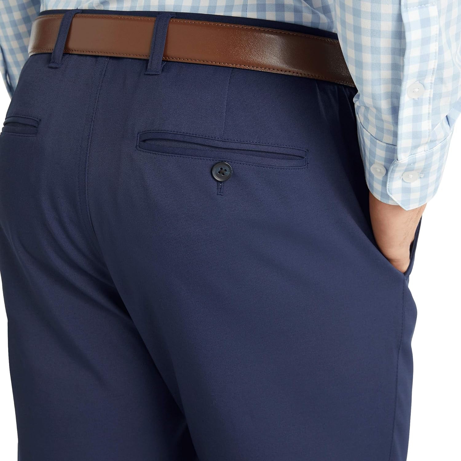 Mizzen + Main Men'S Baron Chino Pants - Stretch, Lightweight & Moisture-Wicking - Trim Fit, Navy, 36X34