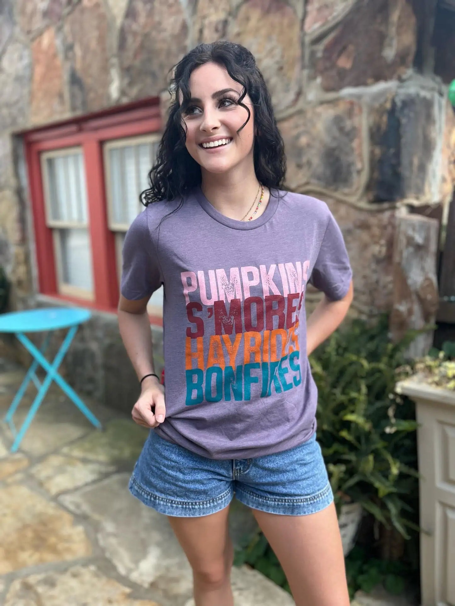 Pumpkins Smores hayrides Bonfires T-shirt