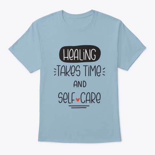 Healing Takes Time And Self-Care Quote Vector Design For T-Shirt