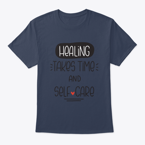 Healing Takes Time And Self-Care Quote Vector Design For T-Shirt