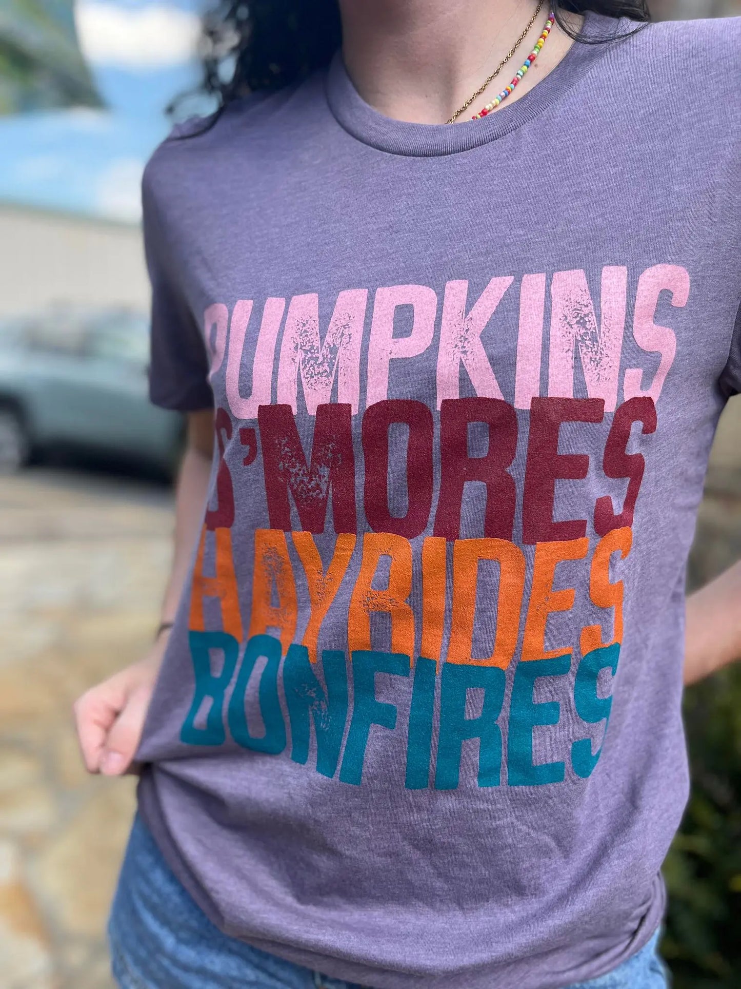 Pumpkins Smores hayrides Bonfires T-shirt